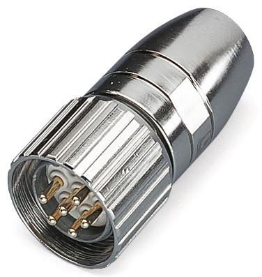 WAGO 756-9601/060-000 6-POL. M23 STECKER AXIAL LÖTANS.