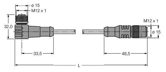 TURC WK4.5T-5-RS4.5T/S2500 Verbindungsleitung RFID Standard