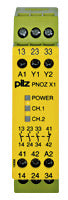 PILZ PNOZX1/24VAC/DC Not-Aus-Schaltgerät