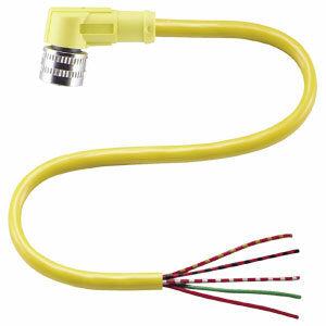 PF V125-W-YE5M-PVC Female cordset