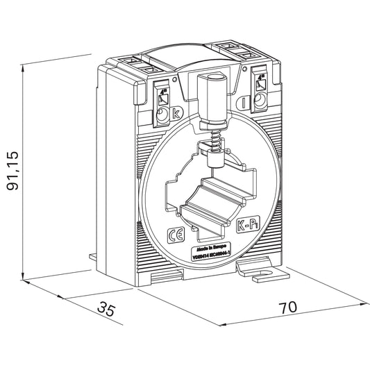 WAGO 855-405/300-509 Aufsteck-Stromwandler, Primärer Bemessungsstrom 300 A