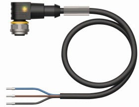 TURC WKC4T-P7X2-2/TEL Sensor-/Aktorltg. PVC 3adrig 2M M12 BU gew. 4pol.  2xLED