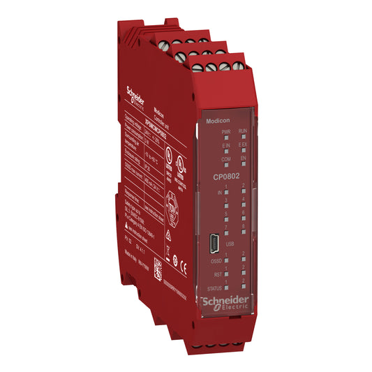 SE XPSMCMCP0802 CPU des modularen Sicherheitscontrollers XPSMCM, 8E, 2A, Schraub