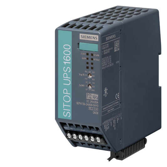 SIEM 6EP4136-3AC00-0AY0 Unterbrechungsfreie Stromversorgung SITOP UPS1600, DC 24