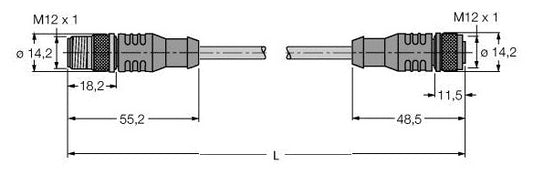 TURC RSC-RKC5701-5M Busleitung für CAN (DeviceNet, CANopen)