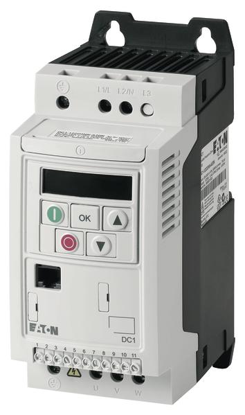MOE DC1-122D3NN-A20CE1 Frequenzumrichter, 1-/3-phasig 230 V, 2,3 A, 0,37 kW