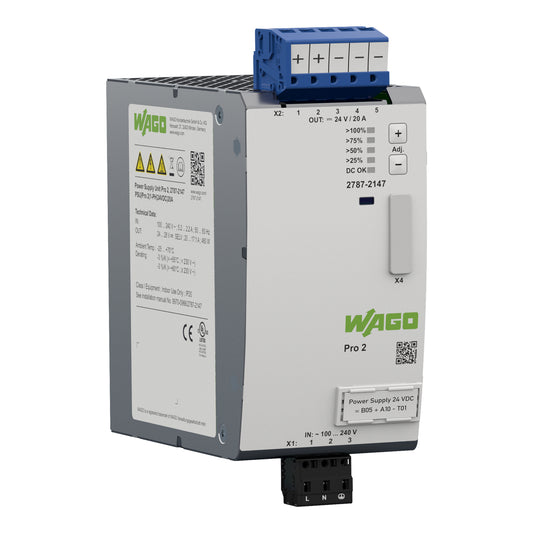 WAGO 2787-2147 Netzgerät Pro2 1-phasig DC 24 V / 20 A