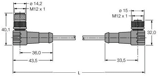 TURC WSC-WKC572-0,3M Busleitung für CAN (DeviceNet, CANopen)