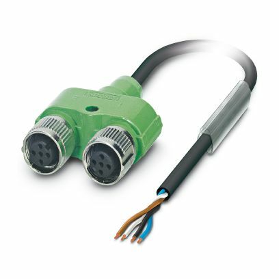 PHO SAC-4PY- 5,0-PUR/2XF Sensor-/Aktor-Kabel