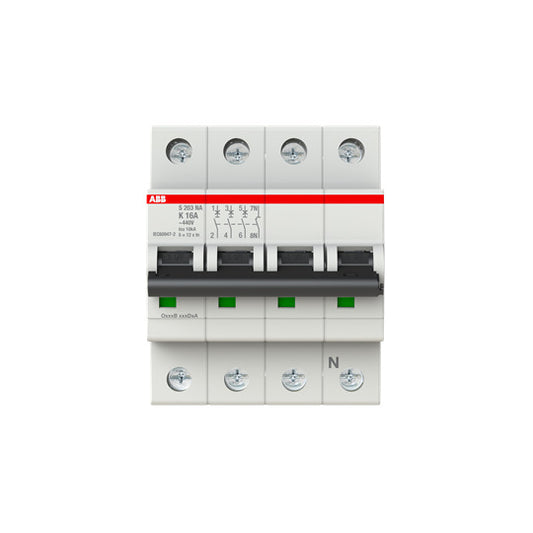 ABB S203-K16NA Sicherungsautomat 16A pro M compact 3p+NA