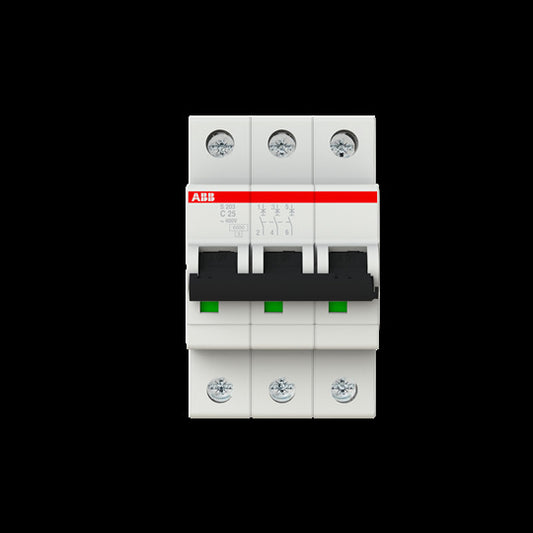 ABB S203-C25 Sicherungsautomat 25A System compact 3-polig