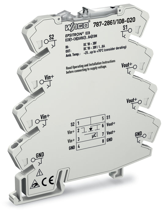 WAGO 787-2861/108-020 Elektronischer Schutzschalter 1-kanalig DC24V 1-8A