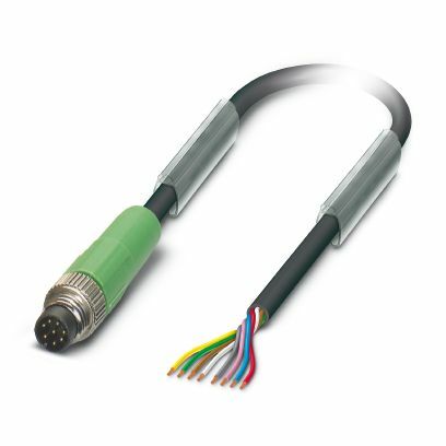 PHO SAC-8P-M 8MS/ 1,5-PUR Sensor-/Aktor-Kabel 8p PVC sw L:1,5m