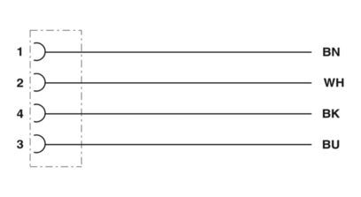 PHO SAC-4P- 2,0-800/M 8FS 0,34 Sensor-/Aktor-Kabel