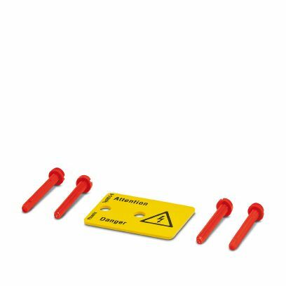 PHO WS 5-6 Warnschild 5 Klemmen Raster 6mm