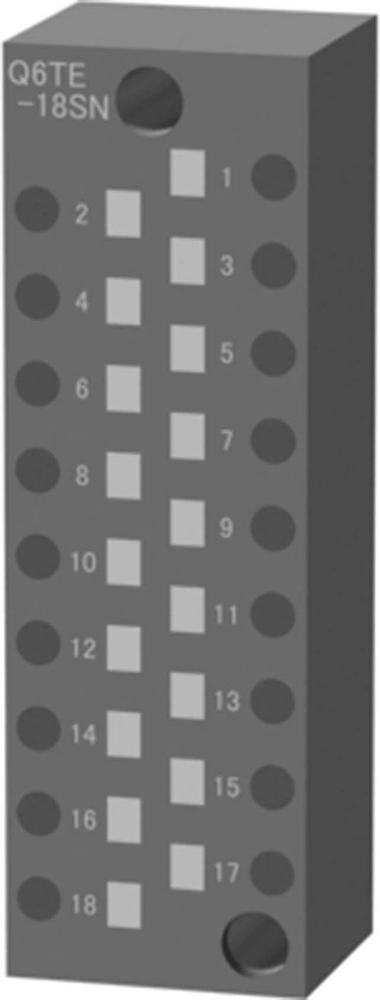 MIT Q6TE-18SN SPS SystemQ, Federkraftklemmeneinheit für 16-Punkt E/A Module
