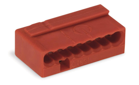 WAGO 243-808 8-L-Verbindungsdosenklemme rot 8x0,6-0,8qmm