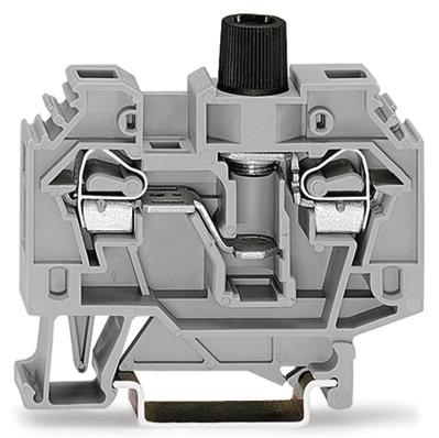 WAGO 282-126 2-Leiter-Sicherungsklemme grau 0,2-6qmm