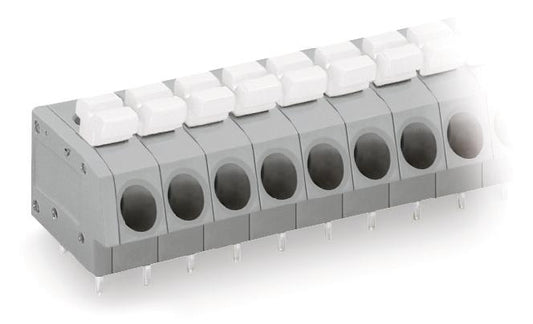 WAGO 804-113 1-Leiter-Klemmenleiste für Leiterplatten 0,5-2,5 qmm grau