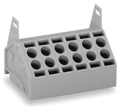 WAGO 806-210 Buchsenklemmenleiste mit Abzugshilfe grau