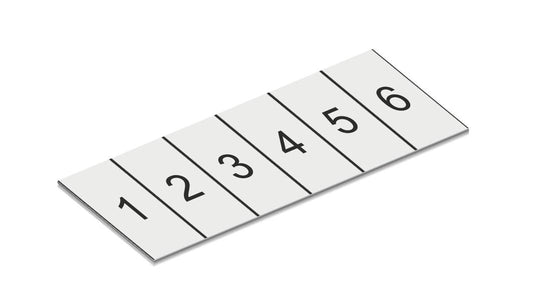 WAGO 2009-110/762-806 Beschriftungsstreifen 1 - Polzahl 6-polig weiß