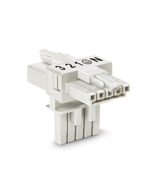 WAGO 890-671 T-Verteiler 1 x Stecker / 2 x Buchse 5-polig 100 % fehlsteckgeschüt