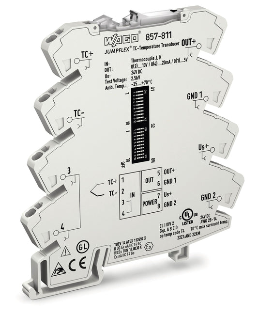 WAGO 857-811 Temperaturmessumformer für Thermoelemente konfi