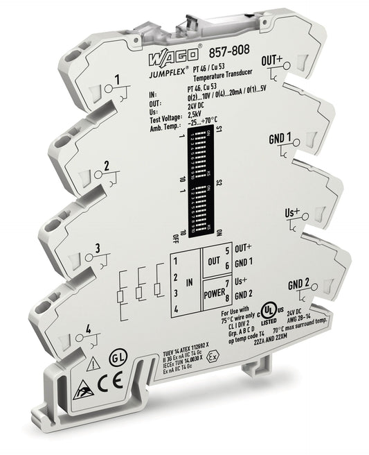 WAGO 857-808 Temp. MU PT46 U. CU53 Messumformer