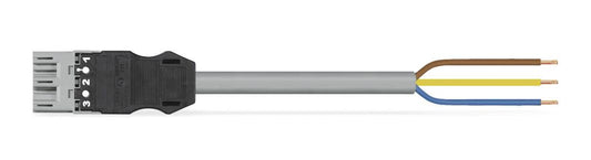 WAGO 771-9993/205-503 Anschlussleitung Stecker offenes Leitungsende 3-polig grau