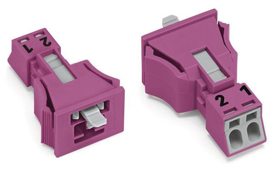 WAGO 890-792 Stecker Snap-In-Ausführung 2-polig 0,25 - 1,5 qmm pink