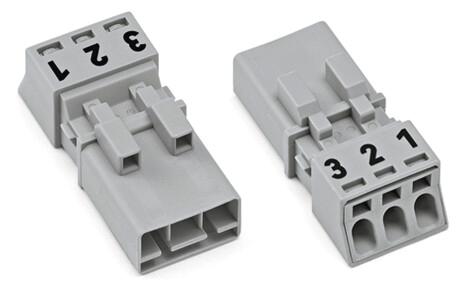 WAGO 890-253 Stecker 0,25-1,5 qmm grau