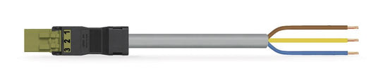 WAGO 891-8993/205-105 Anschl.Leit.1m 3x1qmm Steck.-Offen