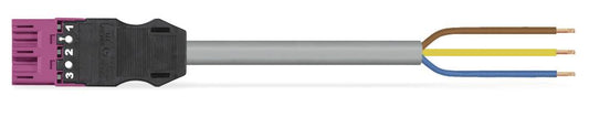 WAGO 771-9993/205-507 Anschlussleitung Stecker offenes Leitungsende 3-polig pink