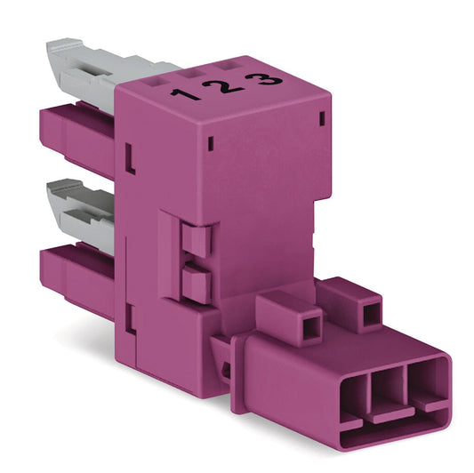 WAGO 890-1663 h-Vert. 3P.S T/BU-BU Kod. B pink 2VK