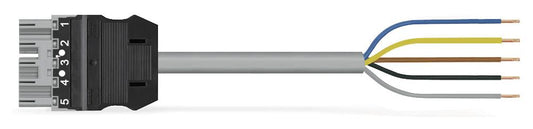 WAGO 771-9995/206-803 Anschlussleitung Stecker offenes Leitungsende 5-polig grau