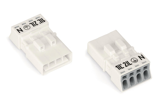 WAGO 890-234 Stecker ohne Zugentlastungsgehäuse 4-polig weiß