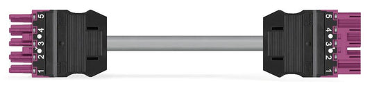 WAGO 771-9995/005-307 Verbindungsleitung Buchse-Stecker 5-polig, pink