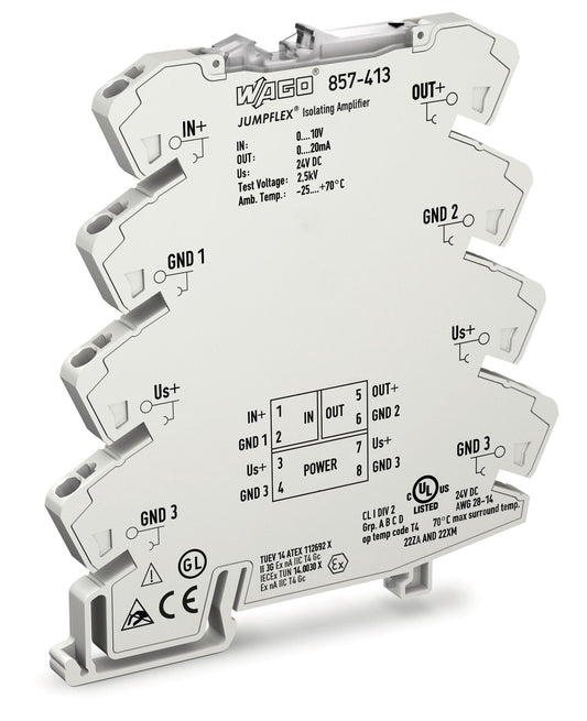 WAGO 857-413 JUMPFLEX®-Messumformer Trennverstärker fest eingestellt für Spannun