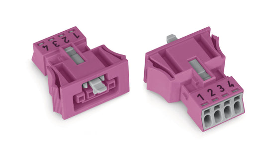 WAGO 890-784 Buchse Snap-In-Ausführung 4-polig 0,25 - 1,5 qmm pink