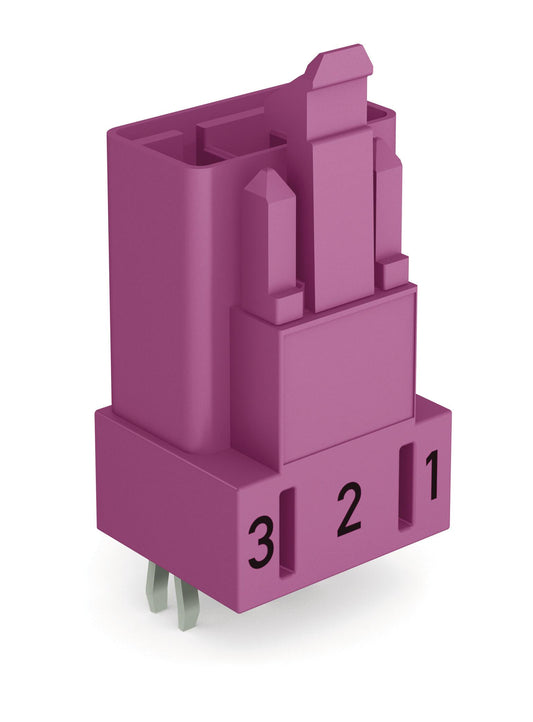 WAGO 890-893 Stecker für Leiterplatten gerade Bauform, pink