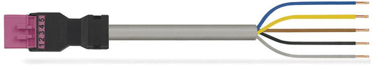 WAGO 891-8995/205-207 Anschlussleitung Stecker offenes Leitungsende 5-polig pink