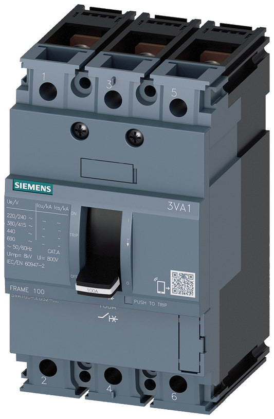 SIEM 3VA1032-4ED32-0AA0 Leistungsschalter 3VA1 IEC Frame 100 Schaltvermögenklass