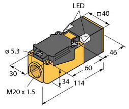 TURC NI20-CP40-FZ3X2/S100 Induktiver Sensor mit erweitertem Temperaturbereich