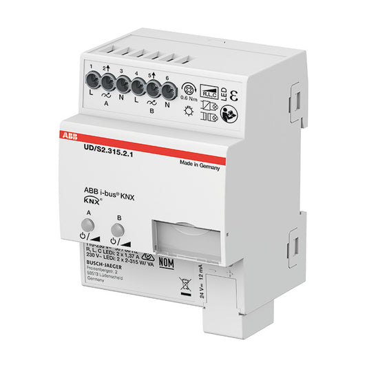 ABB UD/S2.315.2.1 LED-Dimmer 2x315 W/VA KNX REG-Universal-Dimmaktoren