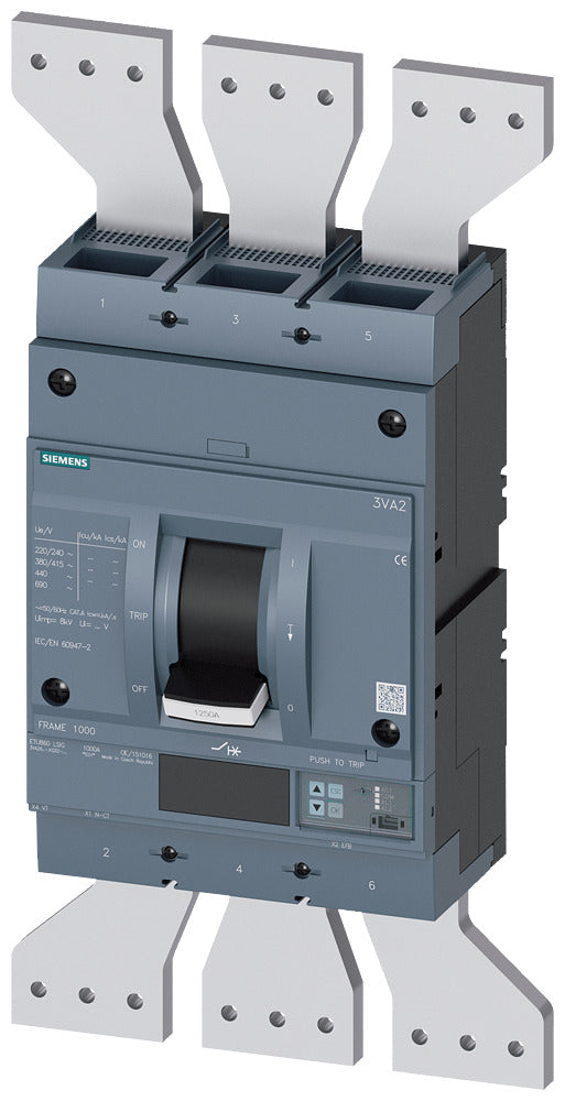 SIEM 3VA2612-5KQ32-0AA0 Leistungsschalter 3VA2 IEC Frame 1250 Schaltvermögenklas