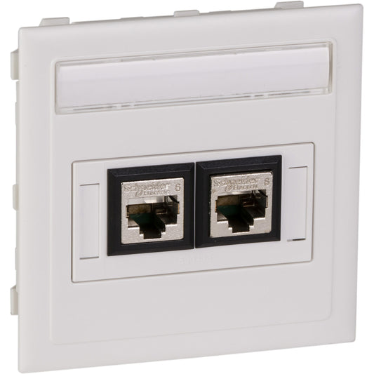 SE 5974106 Anschlußsatz flach 2XActassi 250 cat6 STP weiß RAL9016 Typ:CYB-DP
