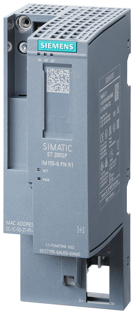 SIEM 6ES7155-6AU00-0HM0 SIMATIC ET 200SP, PROFINET, 2-Port Interface-Modul IM 15
