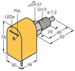 TURC FCS-GL1/2A4P-VRX/24VDC Strömungssensor Eintauchsensor mit integrierter Ausw