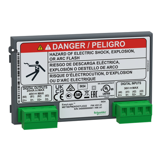 SE METSEPM2KDGTLIO22 EasyLogic PM2X30 - E/A-Modul - Digital - 2 Eingänge + 2 Aus
