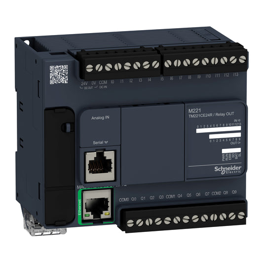 SE TM221CE24R SPS-Steuerung M221C Ethernet/seriell 2 analog Ein.14 dig.Ein.10 di